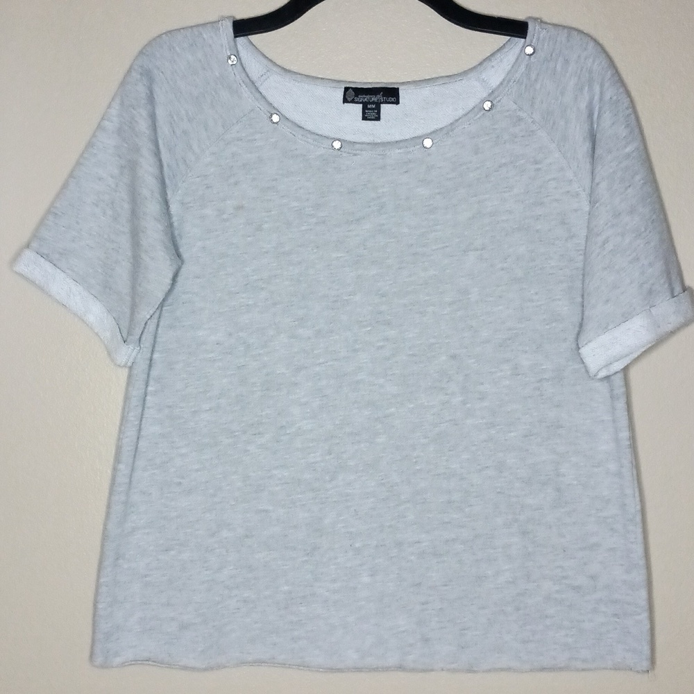 Signature Studio Short Sleeve Lightweight Sweatshirt